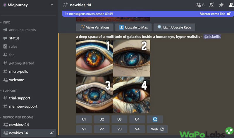 Create AI generated photos with discord