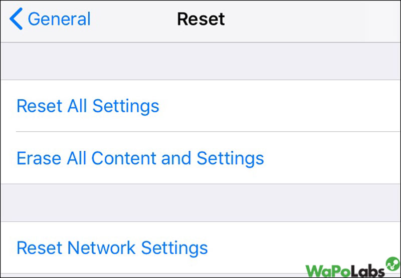 Use reset all settings