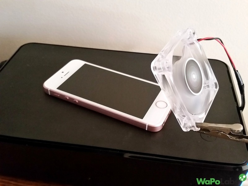 Use fan to dry your phone