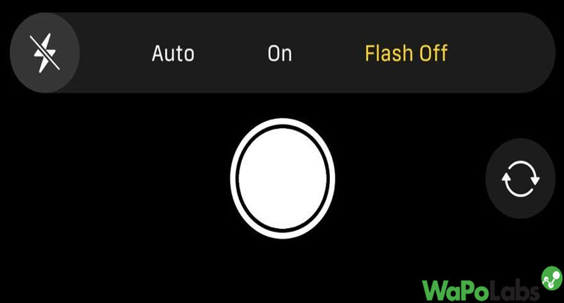 Flashlight on camera app