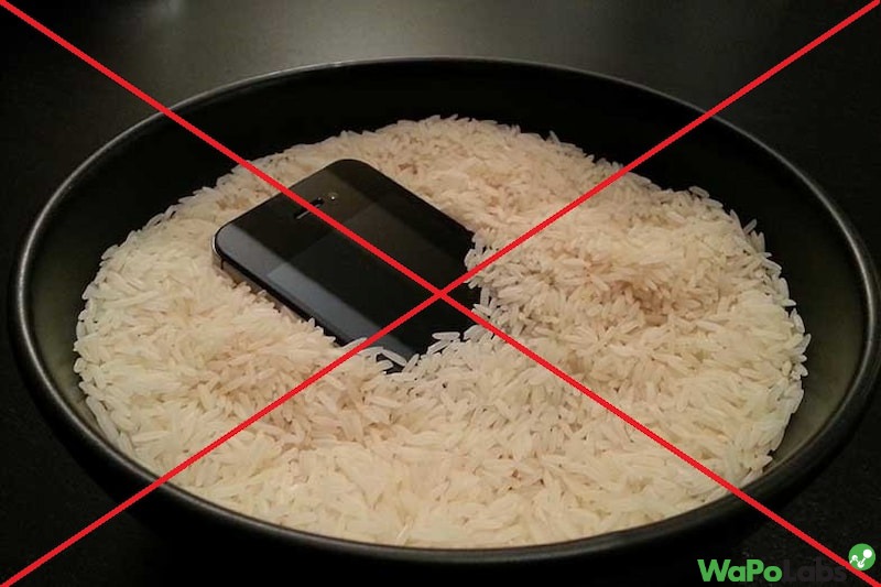 Never use rice to dry your phone