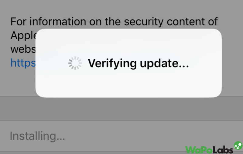 iPhone stuck on “Verifying update” and won't turn off